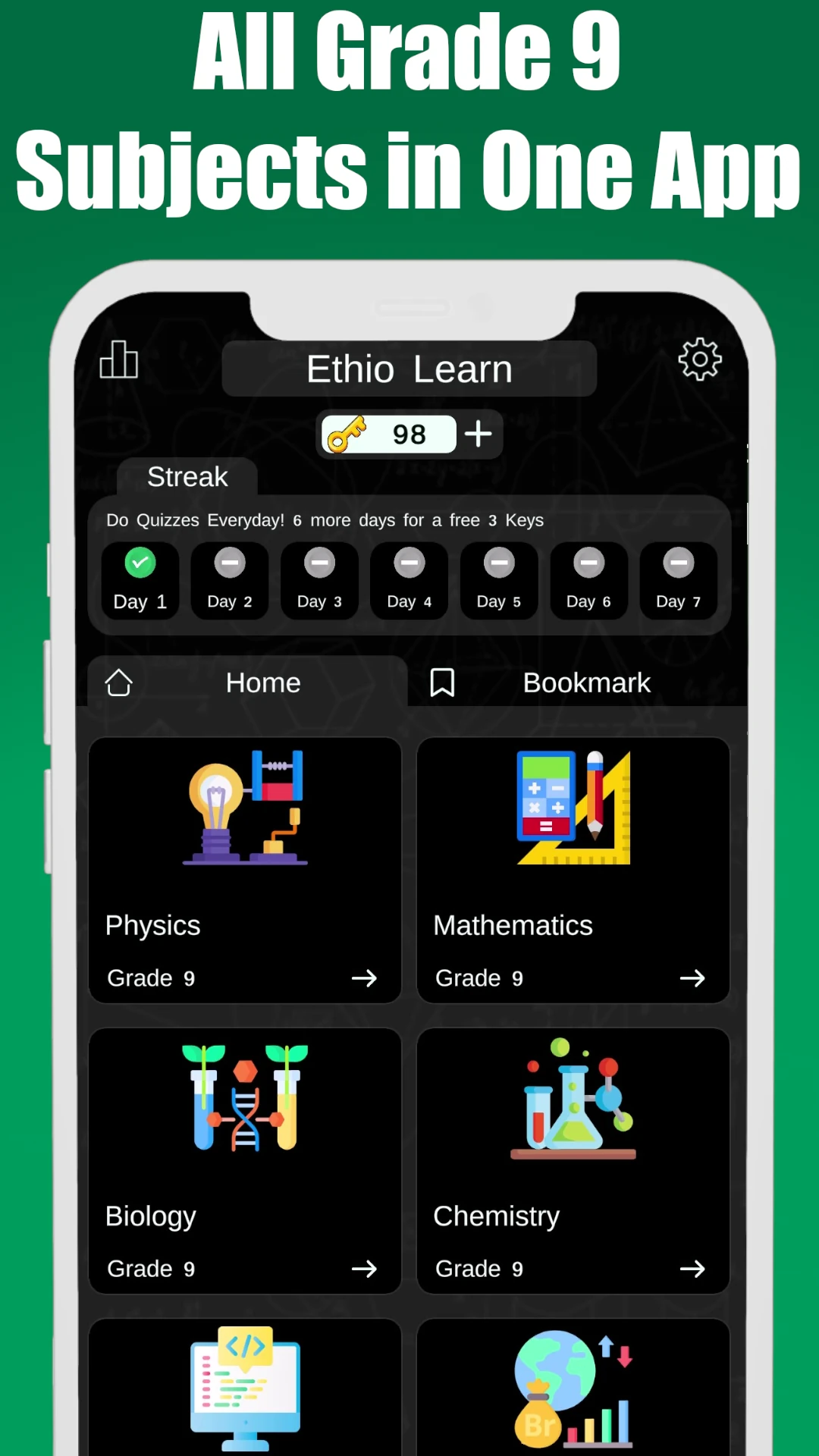 Ethio Learn  Grade 9 Quizzes App Screen Shot Images